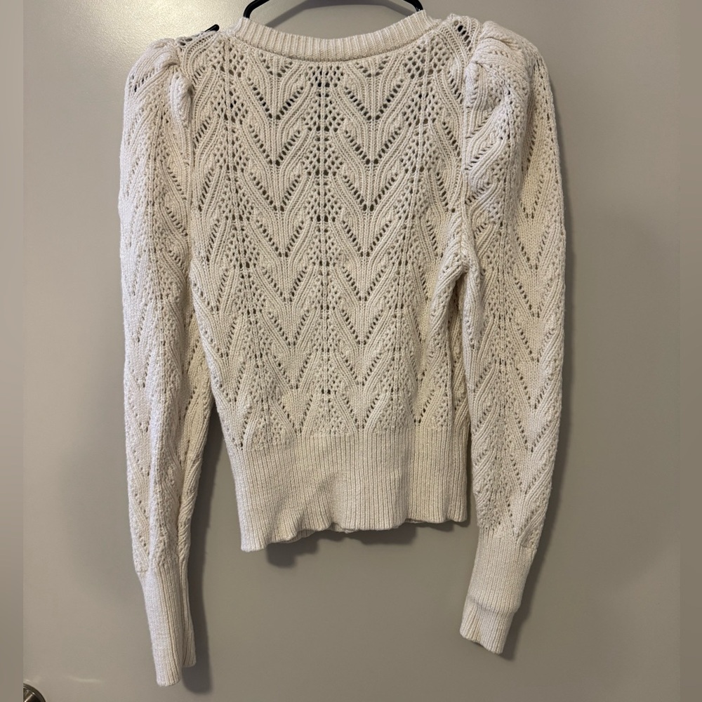 Express Ivory Button-Up Cardigan - Picture 2 of 3
